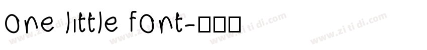 one little font字体转换